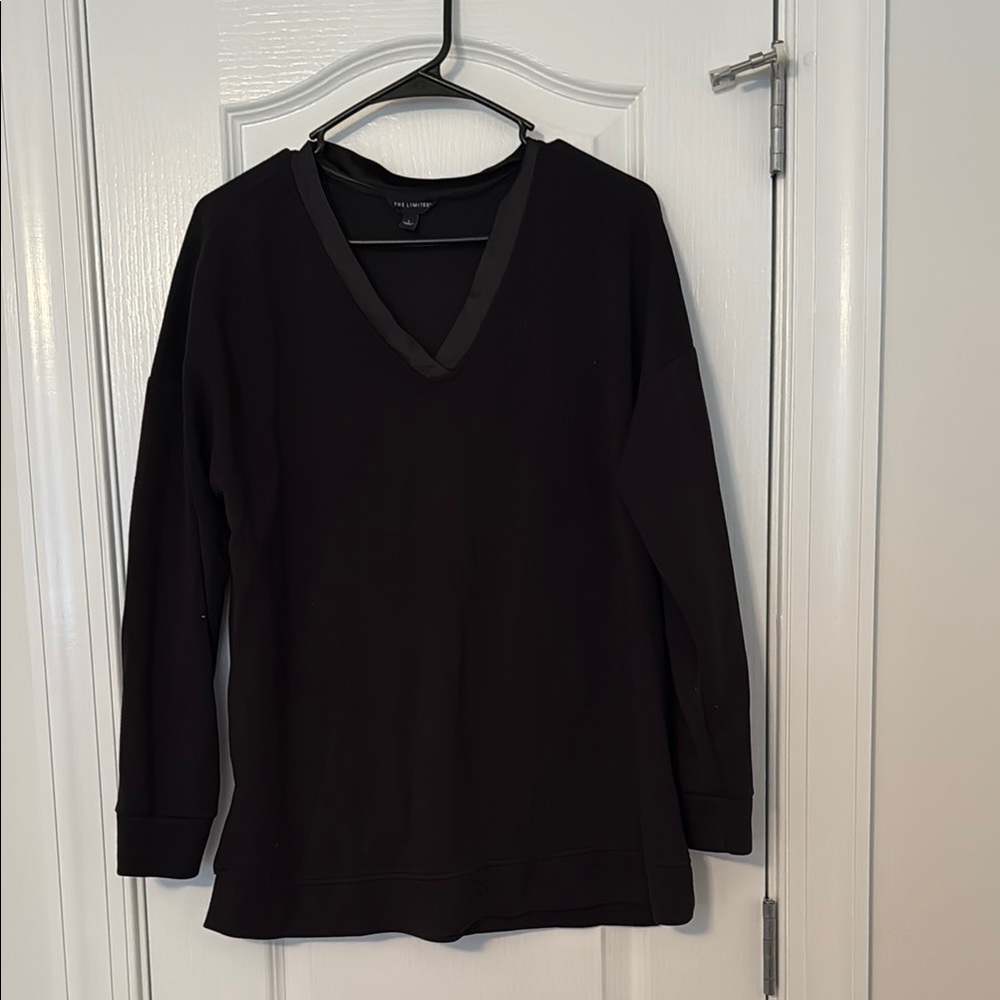 The Limited Black V-Neck Sweatshirt